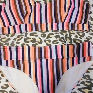 Striped Multicolor Bikini Set